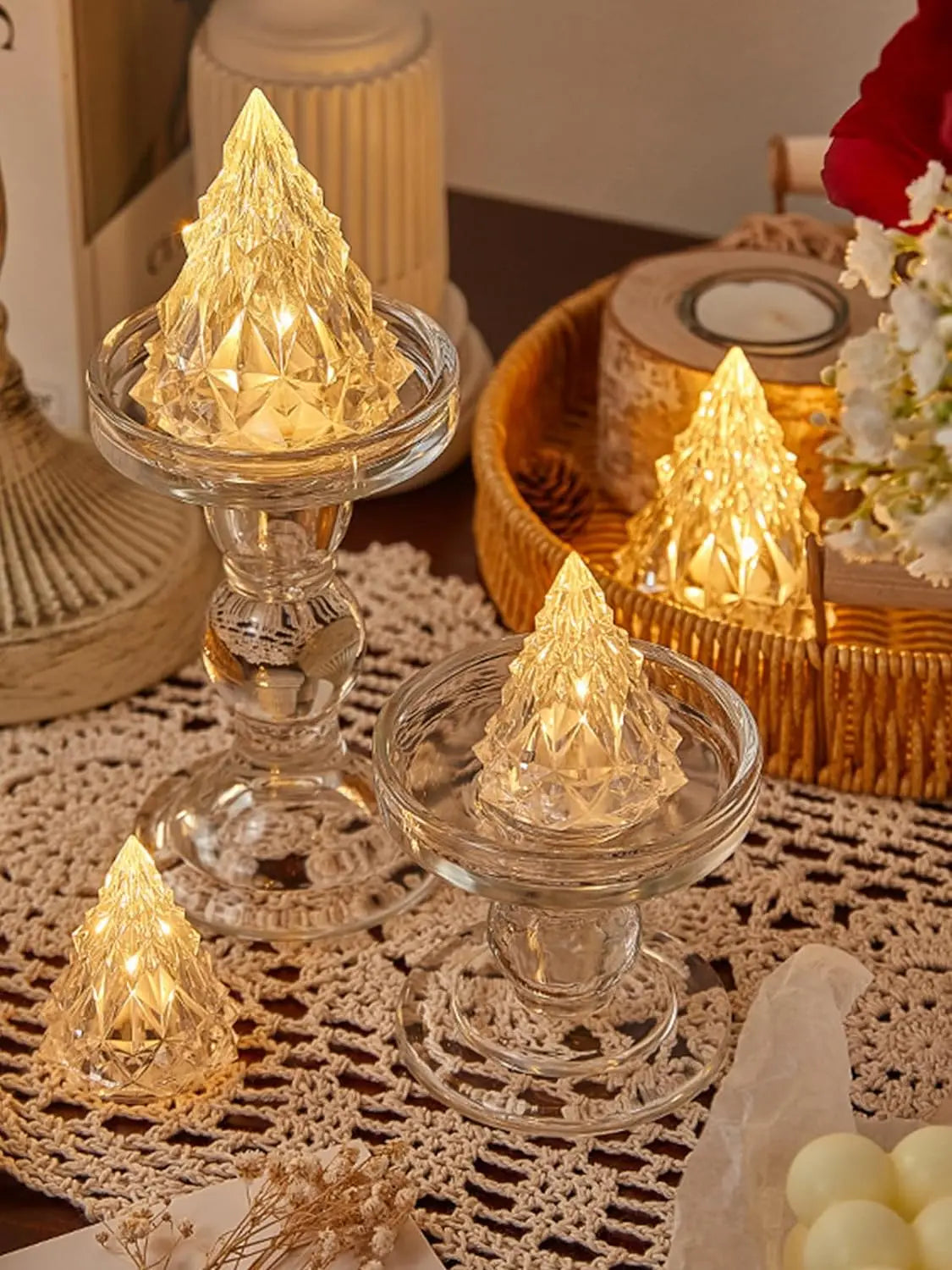 Vela LED Cristal – Elegância, segurança e atmosfera romântica