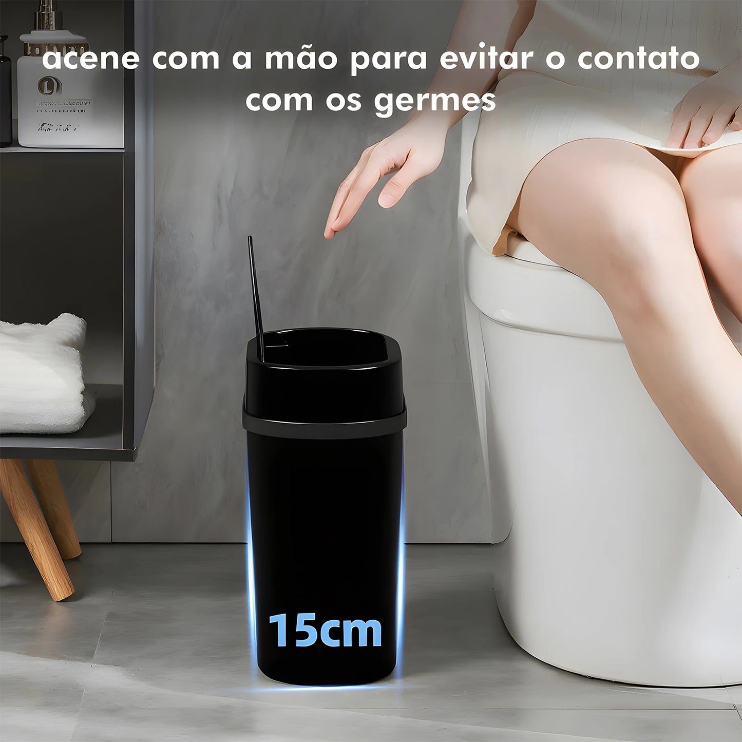 Lixeira Inteligente com Sensor Automático para Banheiro
