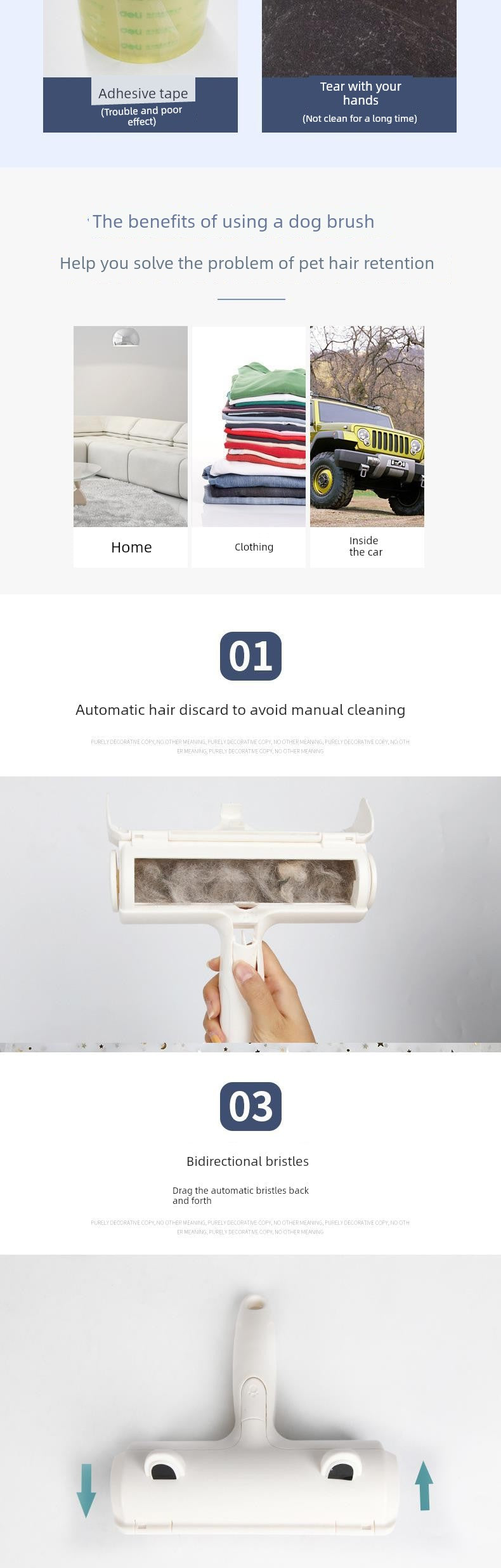 Removedor de Pelos de Animais para Sofá, Cama e Tecidos