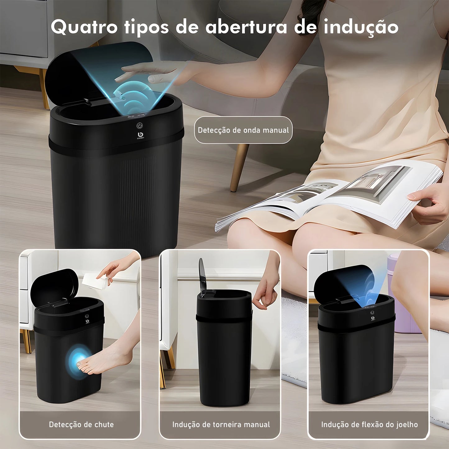 Lixeira Inteligente com Sensor Automático para Banheiro