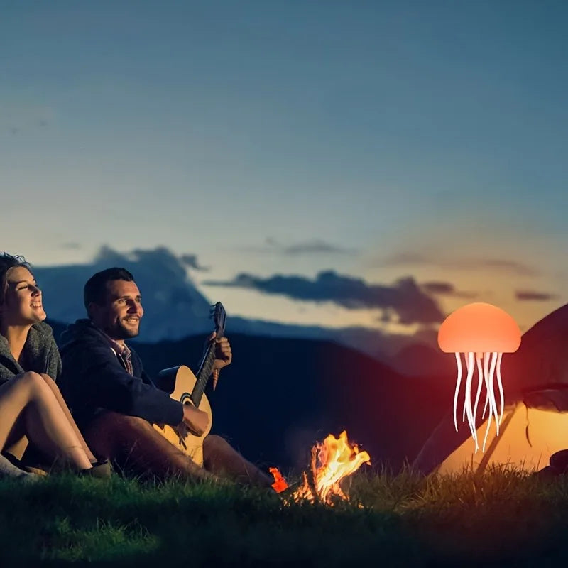 Luminária Água-Viva LED RGB com Efeito Flutuante e Comando por Voz