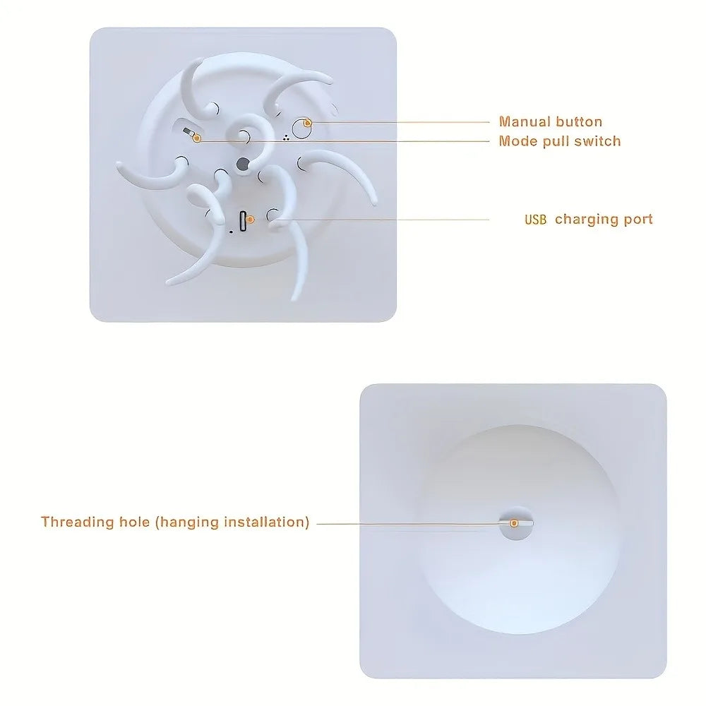 Luminária Água-Viva LED RGB com Efeito Flutuante e Comando por Voz