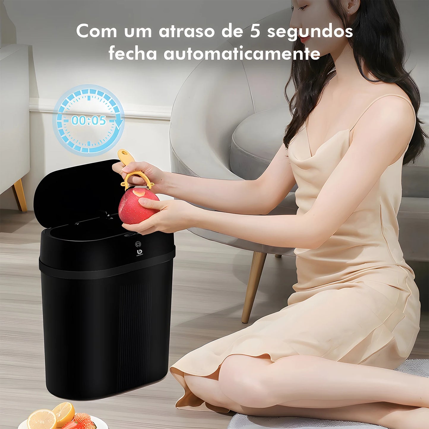 Lixeira Inteligente com Sensor Automático para Banheiro